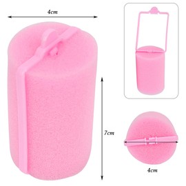 CENBEN 36 Pcs Large Foam Sponge Hair Rollers,4cm No Heat Hair Curlers, Flexible Hair Styling Sponge Curlers Soft Sleeping Hair Curlers for Women and Kids(Random Color)