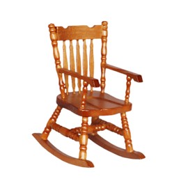 perfeclan 1/12 Patio Rocking Chair Miniature Furniture Room, High Back Chair for DIY Scenery, Railway Station Accessories