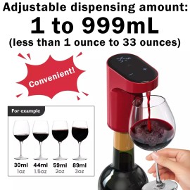 Redsack Rechargeable Electric Wine & Liquor Dispenser with Aerator Feature, Easy to Use