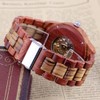 Dentily Automatic Movement Wooden Watch Skeleton Wood Watch Self-Winding Watches