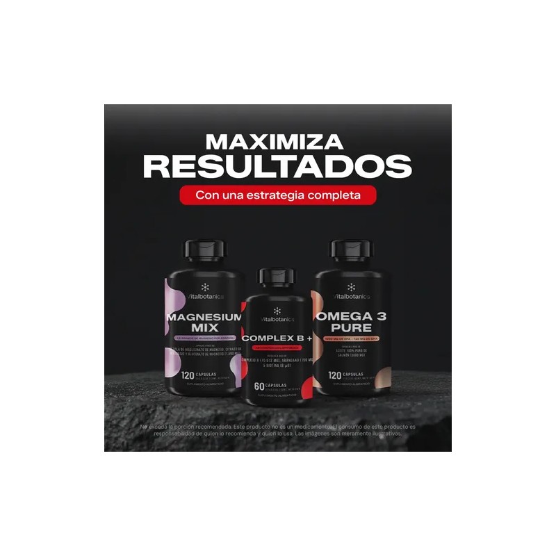 Complejo B Vitaminas B1 B2 B3 B5 B12 60 Caps