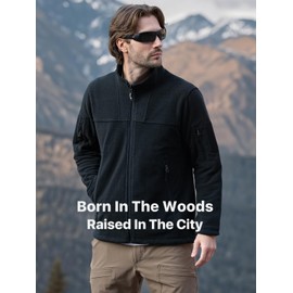 FREE SOLDIER Men's Tactical Fleece Jacket Full Zip Up Light Spring Jackets lightweight Military Coats For Outdoor