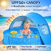 Baby Pool with Canopy, Foldable Pop Up Kiddie Pool with