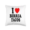 I Heart (Love) Birria Tacos Mexican Favorite Food Dinner Throw