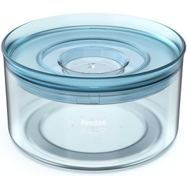 Feedoo 1Gallon Dog Water Bowl, 128oz No Spill Water Bowl for Dogs, Tritan BPA-Free Spill Proof Water Bowl with Non-Slip Mat, No Splash Slow Drinking Dog Water Bowl for Messy Drinker [Anti-Digging Lip]