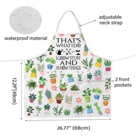 JTOUK Garden Kitchen Apron Gardening Lover Gift Garden Gift Garden Lover Gift Husband Garden Gift Father’s Day Gift (Grow Stuff Apron EU)