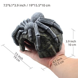 Reptile Rock Cave Hideouts Terrarium Habitat Decor Gecko Tank Accessories for Fish, Reptiles, Amphibians,Frogs, Snakes,Lizards,Shrimps, Spiders and Small Animals Crab