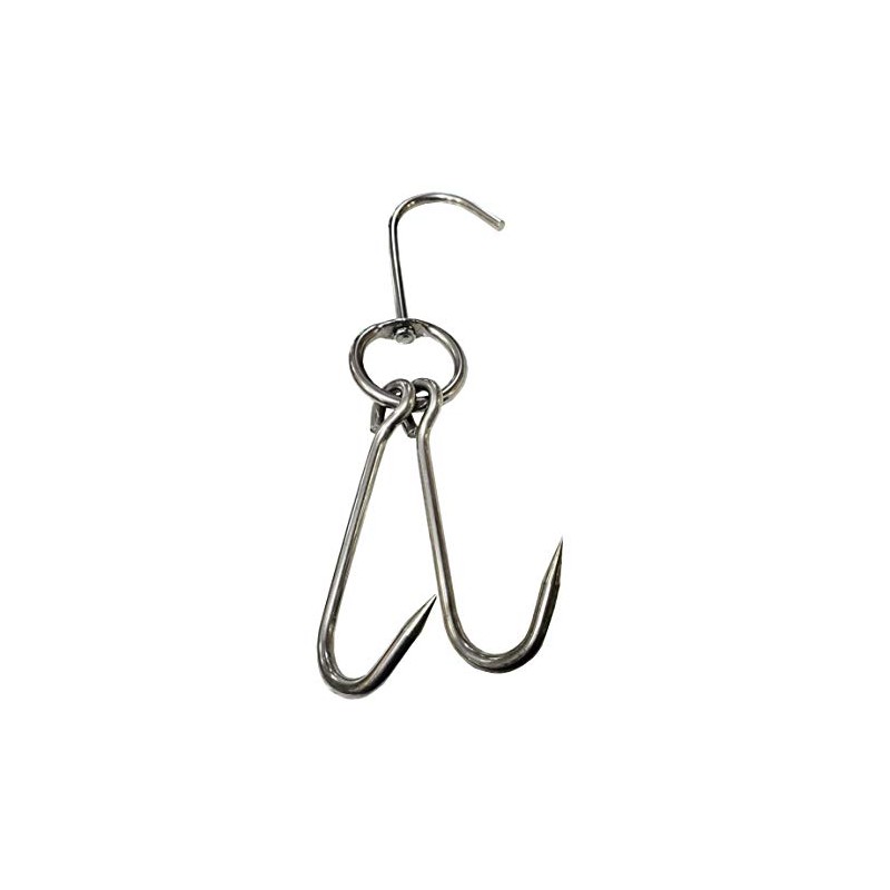 SUNRISE Kitchen Stainless Steel Meat Hooks Heavy Gauge (Pig Hooks)