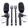Front Inner and Outer Tie Rod Ends with Boots for