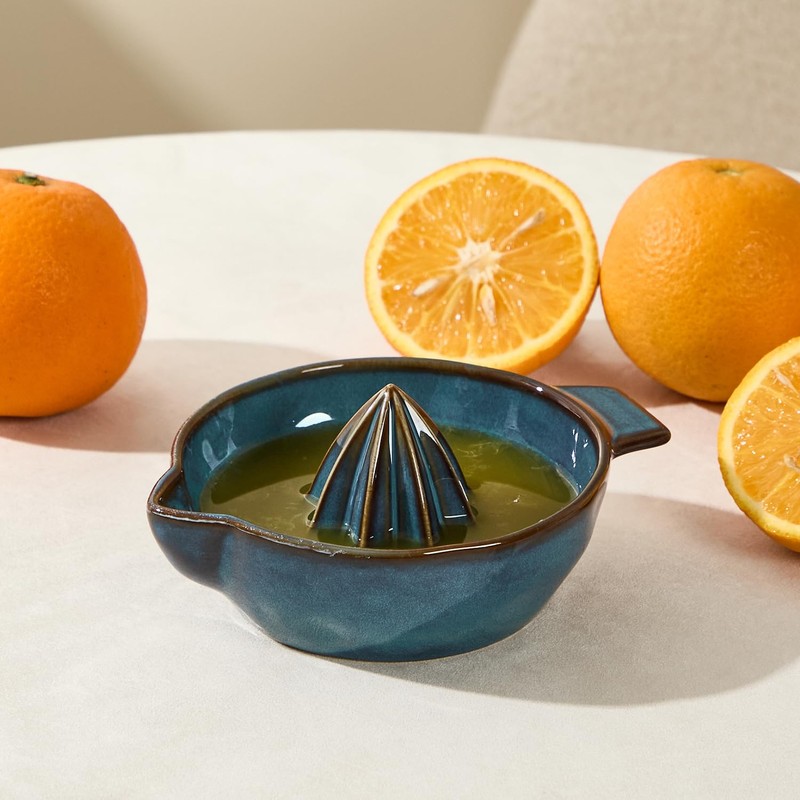 Ceramic Lemon Juicer Reamer Manual Citrus Lime Hand Squeezer Bowl