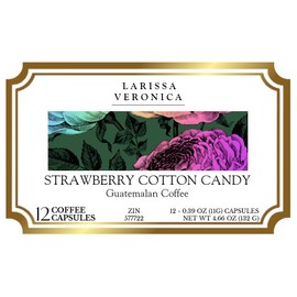 Strawberry Cotton Candy Guatemalan Coffee (Single Serve K-Cup Pods) (Gourmet, Naturally Flavored, Whole Coffee Beans) (12 pods, ZIN: 577722) - 2 Pack