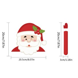 Christmas Rear Wiper Decal Sticker,20x20.5cm 3D Santa Clause Vinyl Waving Wiper Decal,Waterproof Wiper Tags Car Sticker for Automotive Decoration
