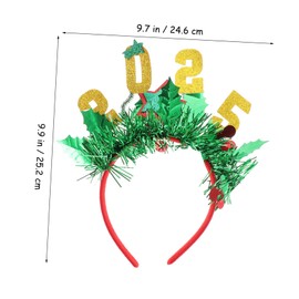 TOVINANNA Year Headdress Lightweight Comfortable Hair Hoop for Women Men Holiday Party Accessory Stylish Christmas Decorations for Festive Celebrations