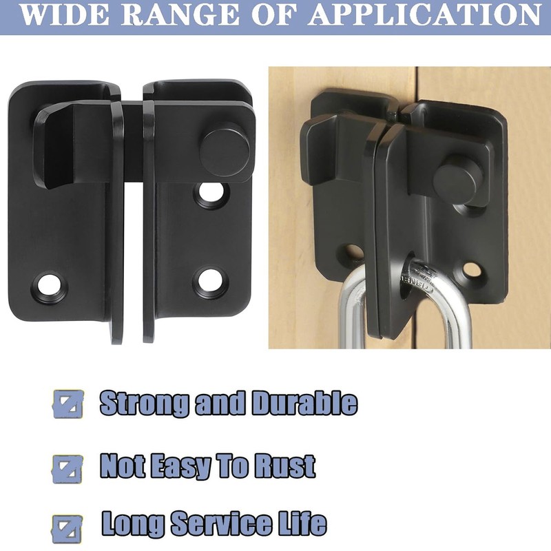 Litensh Door Latch Stainless Steel Bolt Bolt Sliding Bolt Lock