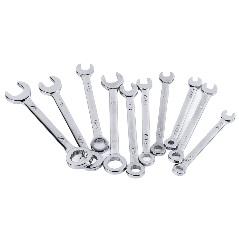 10PCS Mini Combination Wrench Set Steel Inch Open End Small
