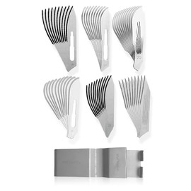 Set of 60 x Disposable Scalpel Blades Consisting of 10 Blades Figures 18, 19, 20, 21, 23 and 25 - Individually Sterile Packed Made of Carbon Steel