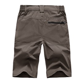 YSENTO Men's Golf Cargo Shorts Relaxed Fit Quick Dry Hiking Work Shorts 5 Pockets Dark Coffee Size 40
