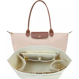 Longchamp 롱샹 프리미엄 펠트 2025베이지-S를 위한 르 플리지 백 지갑 정리함을 Lckaey 삽입물 [black] Longchamp Premium Felt 2025 Beige - Le Pliage Bag Wallet Organizer Insert [black]