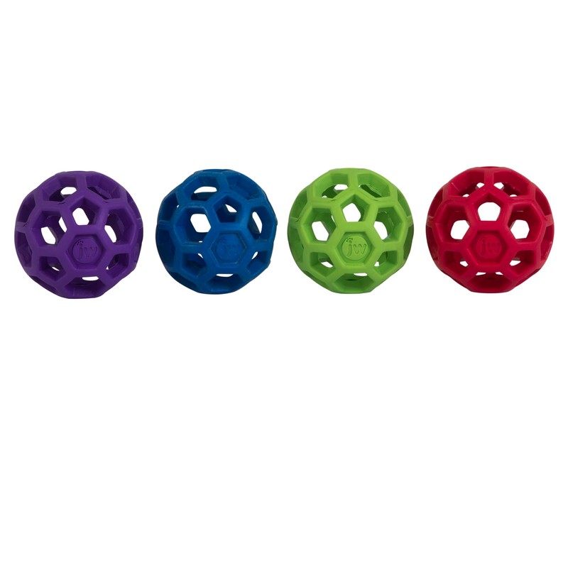 JW Pet Hol-ee Roller Dog Toy Puzzle Ball, Natural Rubber,