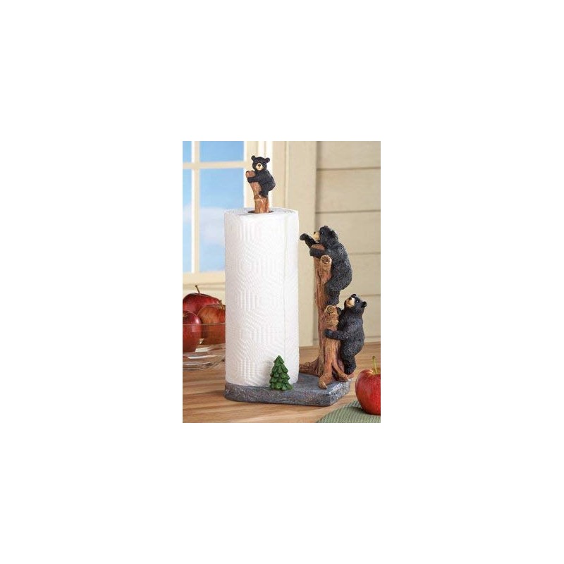 Collections Etc Northwoods Bears Paper Towel Holder