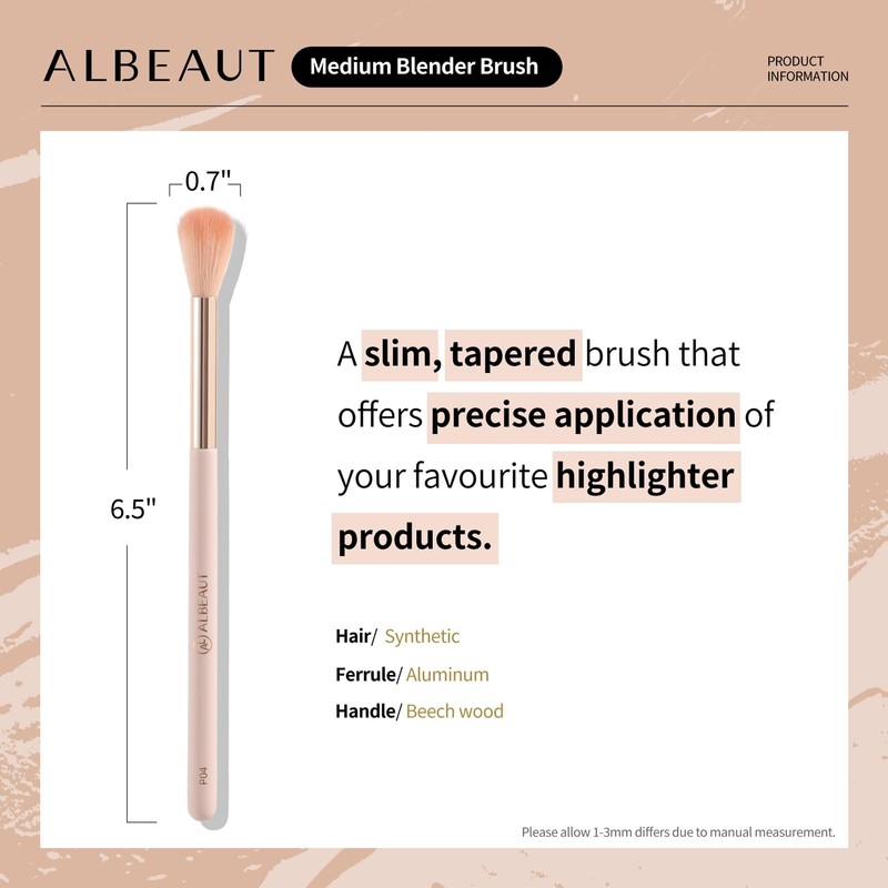 Albeaut Highlighter Brush, Fluffy Eyeshadow Blending Brush, Must-Have Makeup Tool