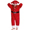 OLAOLA Unisex Adult Christmas Costume, Adult Santa Onesie, Plush Xmas