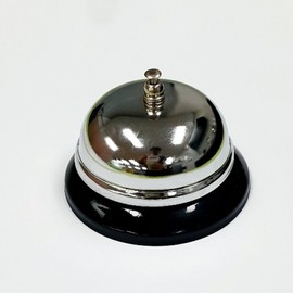 Steel Silver Metal Desk Call Bell - Service, Order, Game & Training Bell M11013 2ea
