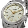 Seiko Solar Quartz SBPN069 Men's Wristwatch, Silver, Champagne, Bracelet Type