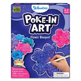 Skillmatics Poke-in Art - Flower Bouquet, Mess-Free Creative Activity, DIY Wood Craft Kits, Gifts for Girls & Boys Ages 4, 5, 6, 7, 8, 9