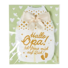 goldprintz Gold Printed Nappy Postcard I Hello Grandpa I Du wirst Grandpa I Gift I Announcement Pregnancy I We Get a Baby I Announcement