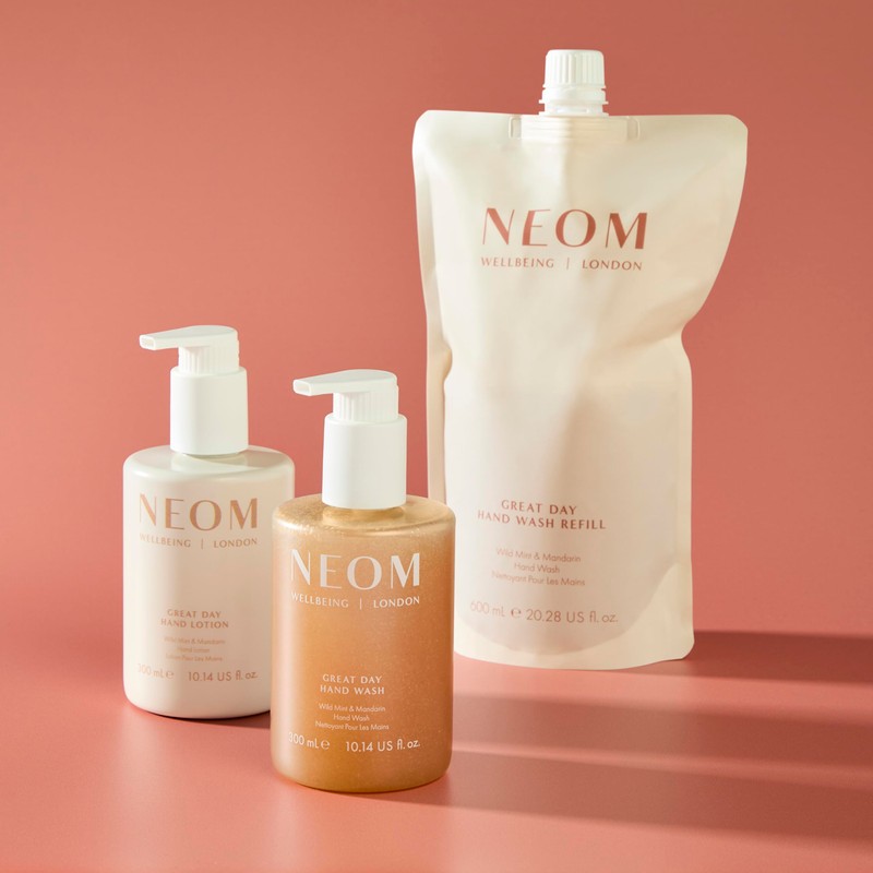 NEOM Great Day Hand Wash Refill, 600ml I Wild Mint