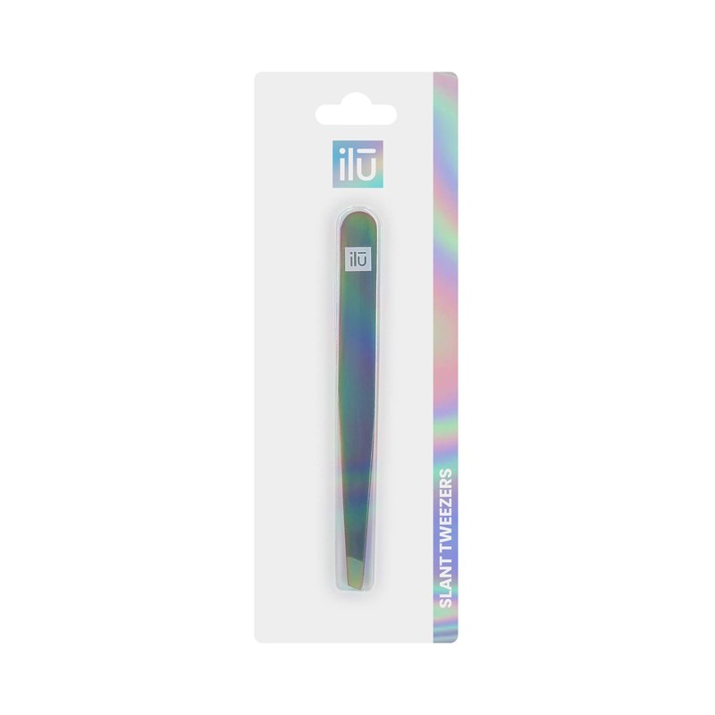 T4B ILU Professional Eyebrow Tweezers Stainless Steel 1pc (Rainbow)
