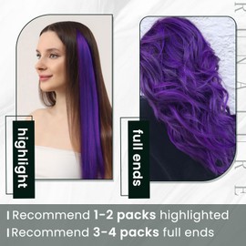 RUNATURE Purple Tape in Hair Extensions Human Hair 22 Inch Purple Hair Extensions Tape in Human Hair Colored Tape Hair Extensions Purle Human Hair 25gram