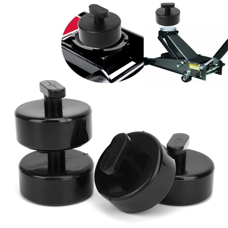 4pcs Jack Lift Pad Lifting Pucks Rubber Black Auto Accessory