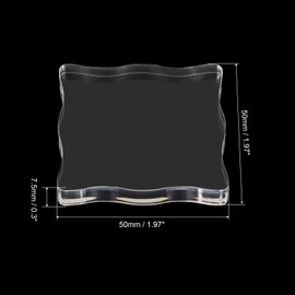 PATIKIL 2" x 2" Acrylic Stamp Block, Clear Stamping Block Decorative Mounting Blocks Head Shape for Scrapbooking DIY Crafts Card Making