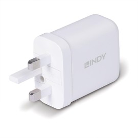 Lindy 73428 USB Charger Type A and C GAN, 65 W