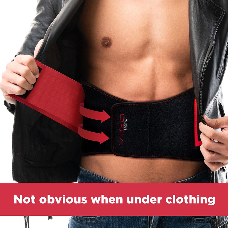 Vigo Sports Back Brace, Machine-Washable - Anti-Sweat Kidney Belt for