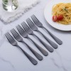 Matte Black Dinner Fork, GoGeiLi Stainless Steel Satin Finish 8.0-inch