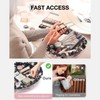 Drawstring Makeup Bags Cosmetic Bags Large Capacity Inner Zipper Pockets