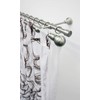 Gardinia Ball 2 x End Piece Metal Stainless Steel Look