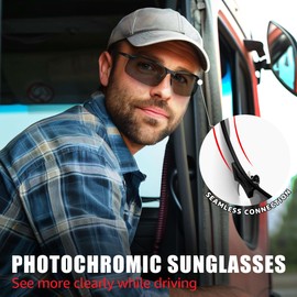 Myiaur Polarised Photochromic Sunglasses for Men UV400 Protection Sports Driving Glasses Lightweight Design for Outdoor Activities