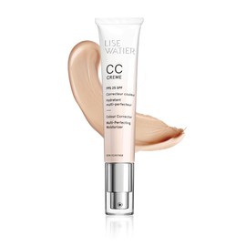 Lise Watier CC Crème Colour Corrector Multi-Perfecting Moisturizer SPF 25, Porcelaine, Hydrating Lightweight Texture, Self-Adjusting Pigments, All Skin Types, 40 mL