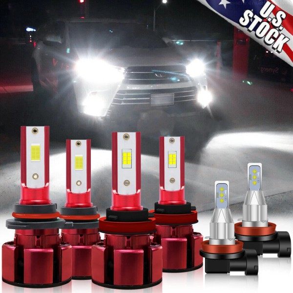 SHENKENUO For Toyota Highlander 2014-2019 LED Headlight High/Low Beam Fog