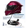 RAOPINGX Heated Shield Cord Snowmobile Helmet, RCA Plug Heated Cord