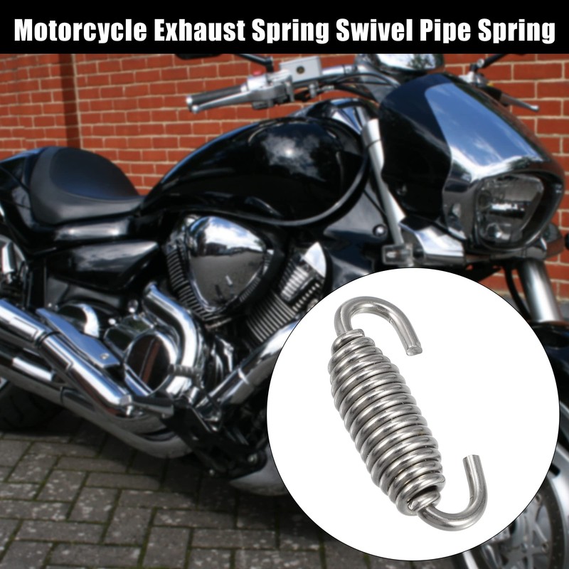 A ABSOPRO 2 Piece Exhaust Pipe Spring Exhaust Springs Motorcycle