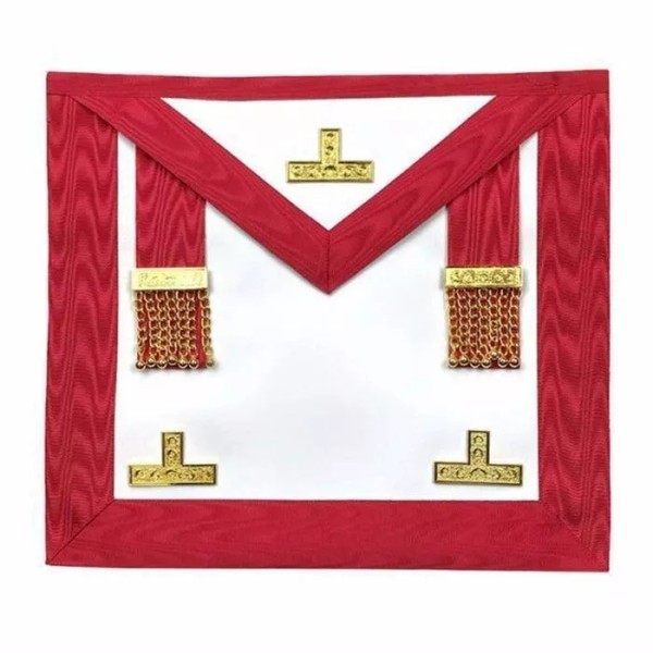 Masonic Apron Masonic Worshipful Master Scottish Rite Apron Red Ribbon
