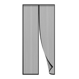 Bug Instant Mesh Screen Door Magnetic Hand Mosquito Fly Pet Patio Net, Easy to Install, Breathable Black Patio Net, Pet Friendly