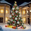 50 Adornos de Copos de Nieve Blancos de Navidad de