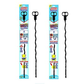 (2) Twin Pack Roto Rooter Plumbing Drain Snake Hair Clog Remover Flexible Plastic Hand Plumbers Tool Sink Shower Auger Pipe Cleaner Plunger Opener