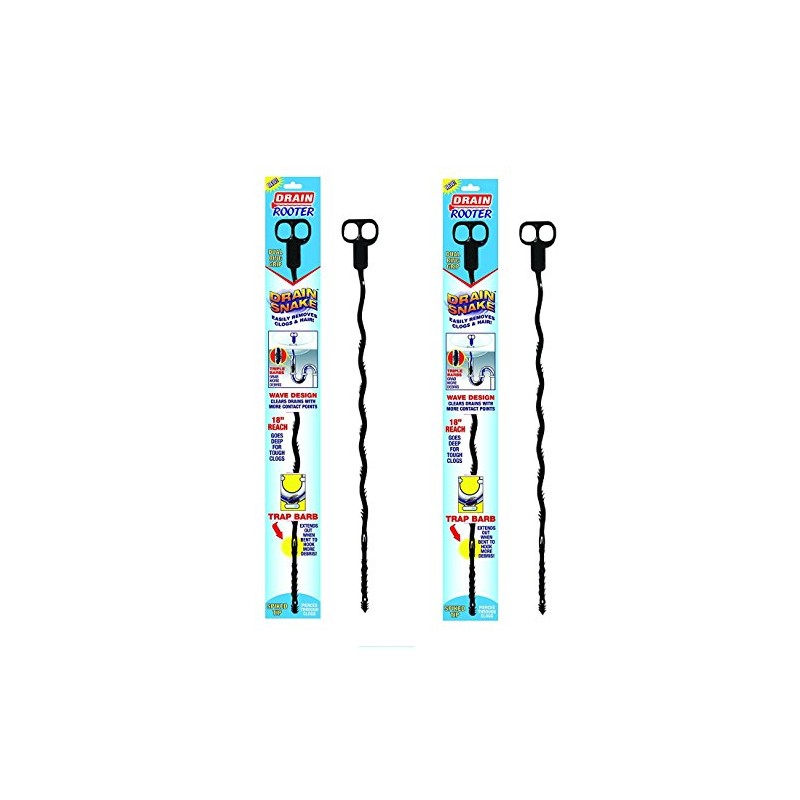 (2) Twin Pack Roto Rooter Plumbing Drain Snake Hair Clog
